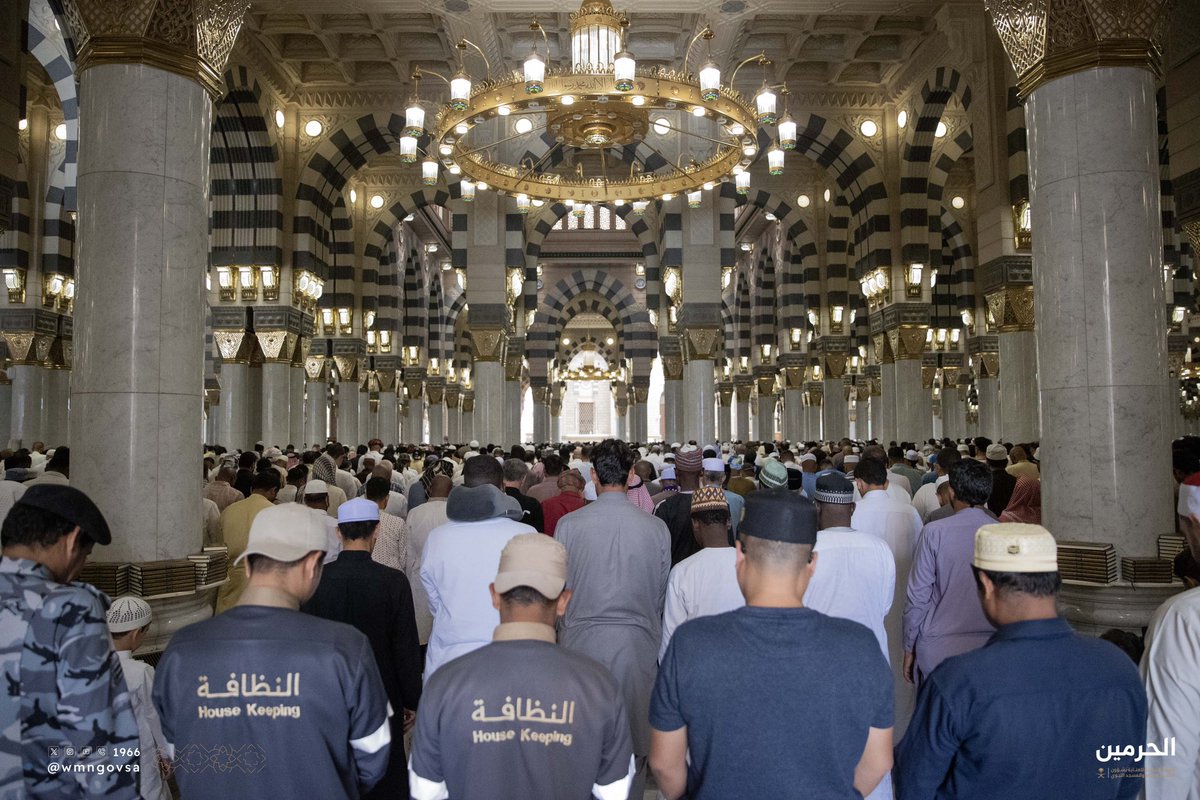 HaramainInfo's tweet photo. Jumu’ah prayer at Masjid an Nabawi.

#HaramainInfo #Muharram #1448H https://t.co/4PPhDKfEPT