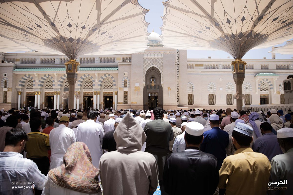 HaramainInfo's tweet photo. Jumu’ah prayer at Masjid an Nabawi.

#HaramainInfo #Muharram #1448H https://t.co/4PPhDKfEPT