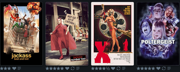 SoldatRenard's tweet photo. An unusual theater visit since I have a baseball game to attend on Sunday. A strong #LastFourWatched this #LetterboxdFriday. Poltergeist is an iconic film, X to show my cat her namesake: Maxine, Jackass 2 to revisit before the new film, Best &amp; Last is bittersweet if not lacking. https://t.co/n5B50G8i8c