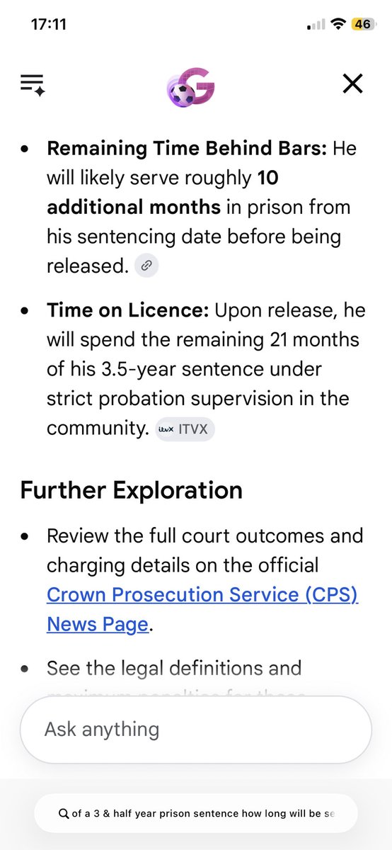 rose93676's tweet photo. @TheGriftReport Just searched info on how long he will serve 
&amp; he will be out in around 10mths 🫨 &amp; back on the streets 😳 https://t.co/TgDtHm5kVU