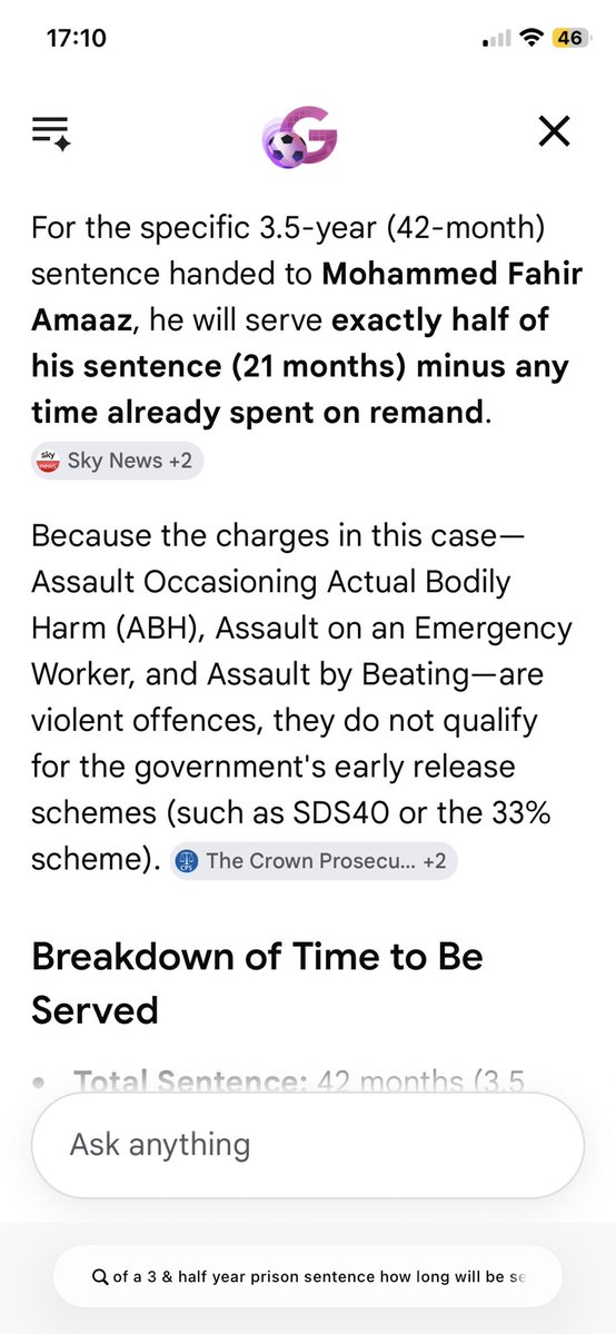 rose93676's tweet photo. @TheGriftReport Just searched info on how long he will serve 
&amp; he will be out in around 10mths 🫨 &amp; back on the streets 😳 https://t.co/TgDtHm5kVU