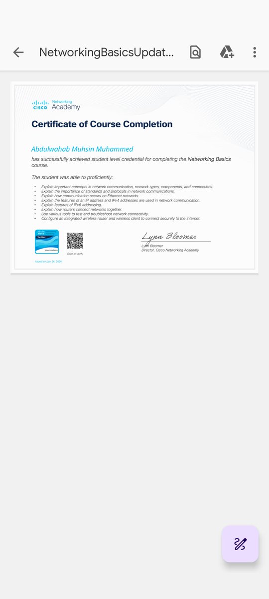 Six2_world's tweet photo. Just completed Networking Basics from Cisco Networking Academy and I'm not slowing down! 🌐💻
Understanding how networks communicate, how IP addresses work, how routers connect the world, this is the foundation every Cloud Security Engineer NEEDS. 🔐☁️ https://t.co/ApcDm7uDIq