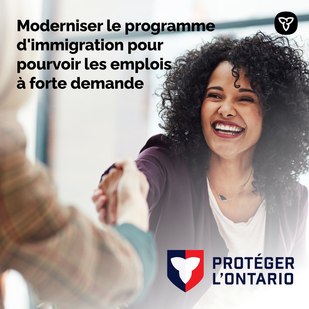 ONImmigrants's tweet photo. L’Ontario modernise le Programme ontarien des candidats à l’immigration afin de répondre aux impératifs du marché du travail, tout en préservant les débouchés pour les travailleurs locaux. https://t.co/0eOzdzElLv
