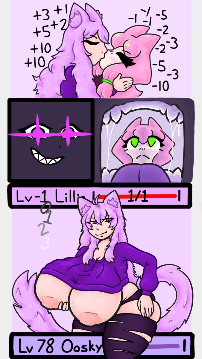 LillieLuckArt's tweet photo. Level drain and kisses and BOOBs https://t.co/VNNITYj5YG