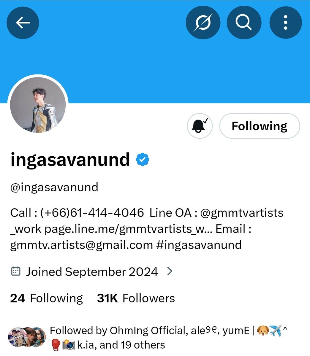 OhmIngOfficial's tweet photo. 31k guys 💃💃💃💃, baby keeps getting more people who love him 

#ingasavanund 
#ohming https://t.co/w1cEmECQiy