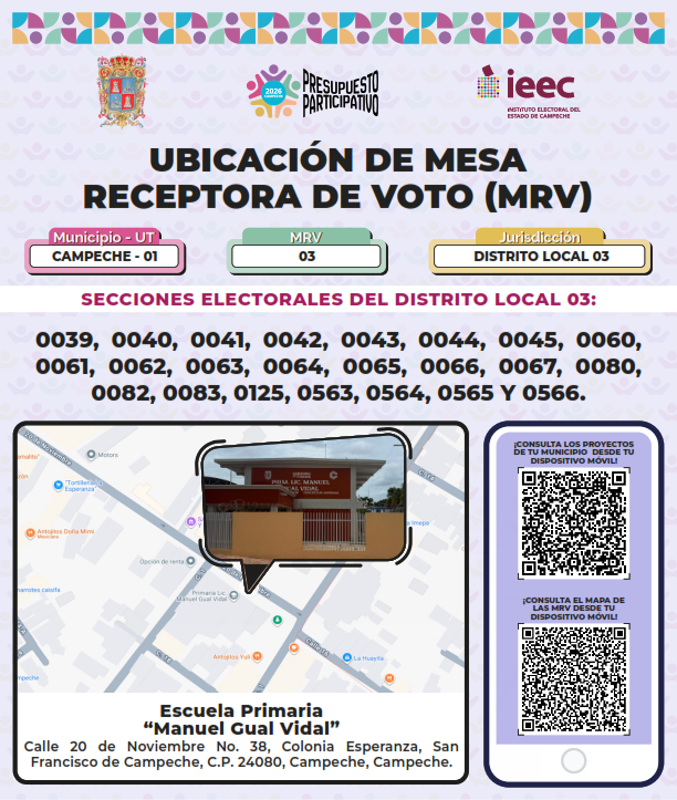 IEECampeche's tweet photo. 📣 Ubica tu Mesa Receptora de Votación para participar en la Consulta de Presupuesto Participativo 2026. #CAMPECHE.
Este próximo domingo 5 de julio, ¡haz que tu voz cuente para mejorar tu comunidad! Ubícala aquí 👇
#PresupuestoParticipativo #tuvoztucomunidad https://t.co/rdVQ4YPv6H