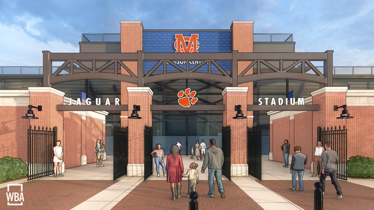 MC_BIGBLUE's tweet photo. Exciting times are ahead in The Jungle as we will be getting some major upgrades to our facilities! Jaguar Stadium will be getting a new press box, new restrooms, a new entrance and new fencing! Our softball and baseball facilities will receive fencing upgrades as well! Thank you to our MCS School Board and Administration!