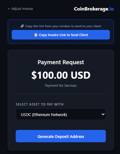 CoinBrokerage's tweet photo. While institutional traders panic over market liquidations and options expiries, real crypto utility stays exactly the same.

Web3 developers, freelancers, and cross-border agencies still need fast, unblockable payment rails that completely bypass legacy wire fees and settlement delays.

Keep your cash flow direct, secure, and under your absolute control.

🖨️ Create free, non-custodial invoices right now: https://t.co/Jy7GOuGZEO