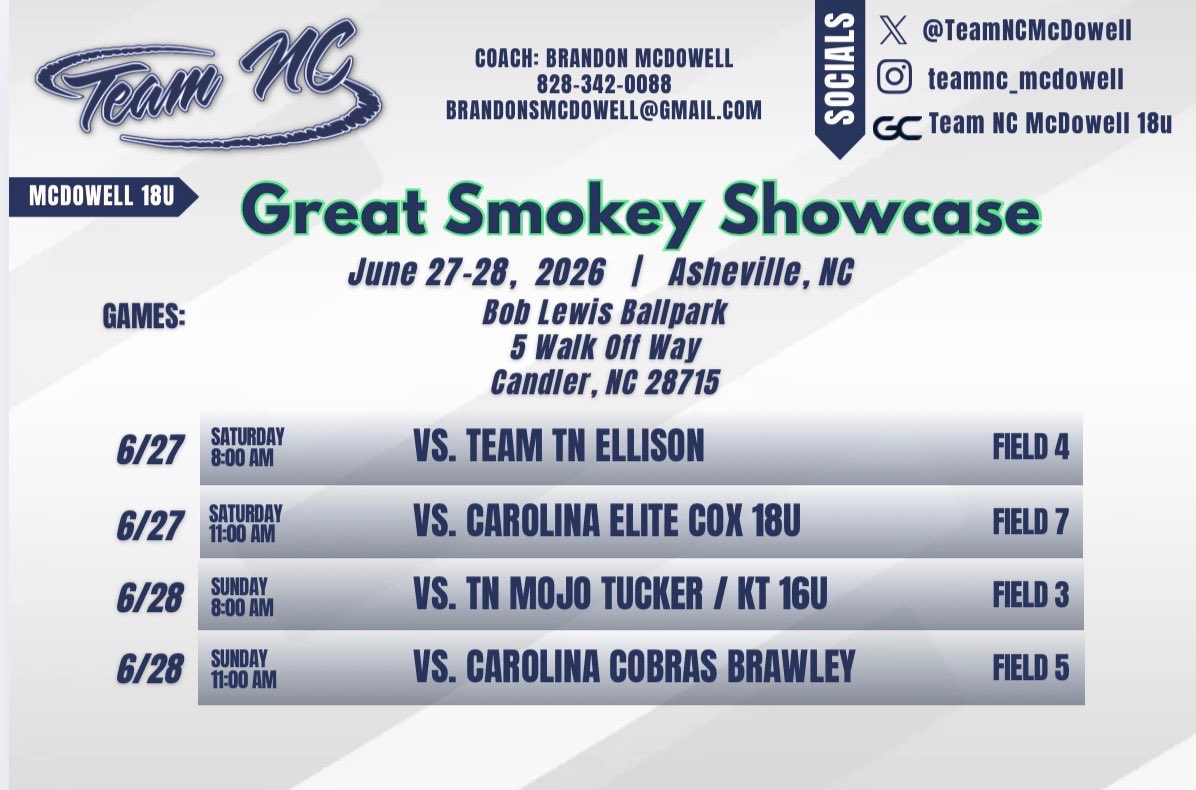 AddysonDees's tweet photo. Schedule for this weekend! @teamnc_bmac https://t.co/VR5LOcVKFB