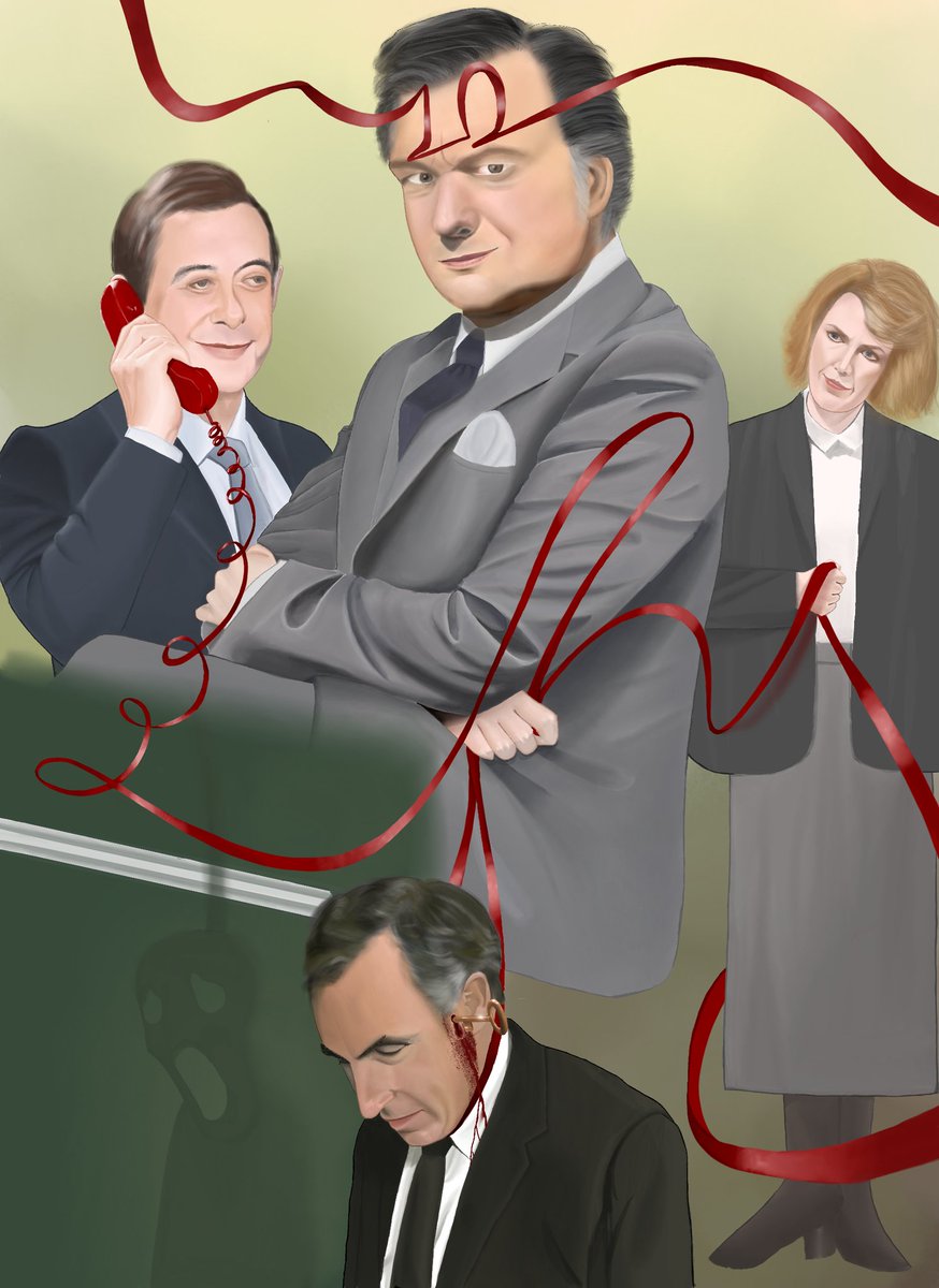 WutheringKitty's tweet photo. Humphrey lost the power battle with Jim Hacker and was now Jim' s B*tch. #yesminister #yesprimeminister #fanartㅤㅤㅤㅤ https://t.co/27SWPkKG0A