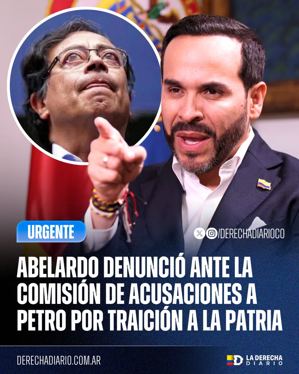 DerechaDiarioCO's tweet photo. 🚨🇨🇴 | #URGENTE TIENE QUE PAGAR: El presidente electo @ABDELAESPRIELLA presentó una denuncia contra el drogadicto comunista Gustavo Petro ante la Comisión de Acusaciones al sostener que durante su régimen se entregaron territorios al narcoterrorismo, favoreció el fortalecimiento de los grupos armados y violó sistemáticamente la Constitución y la ley.