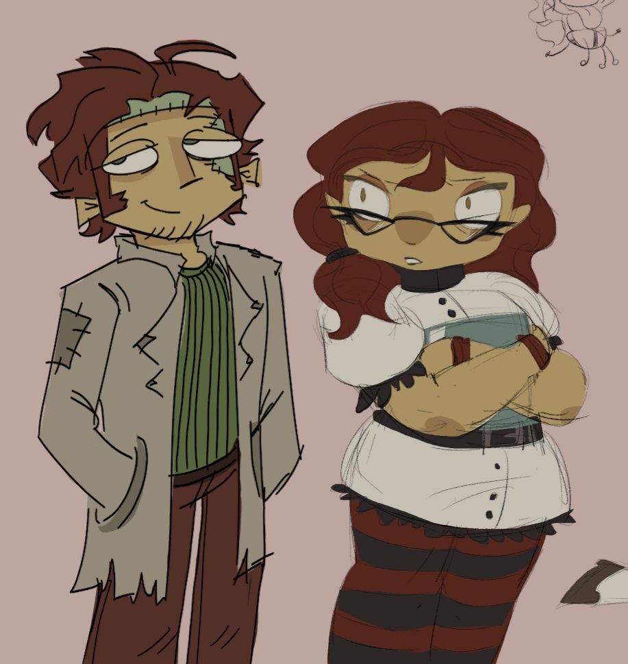 miraaart's tweet photo. Older designs for Raz and Lili in me and my partners Psychonauts au...👀 @AmbiguousAmi https://t.co/JqfcfzCRI6