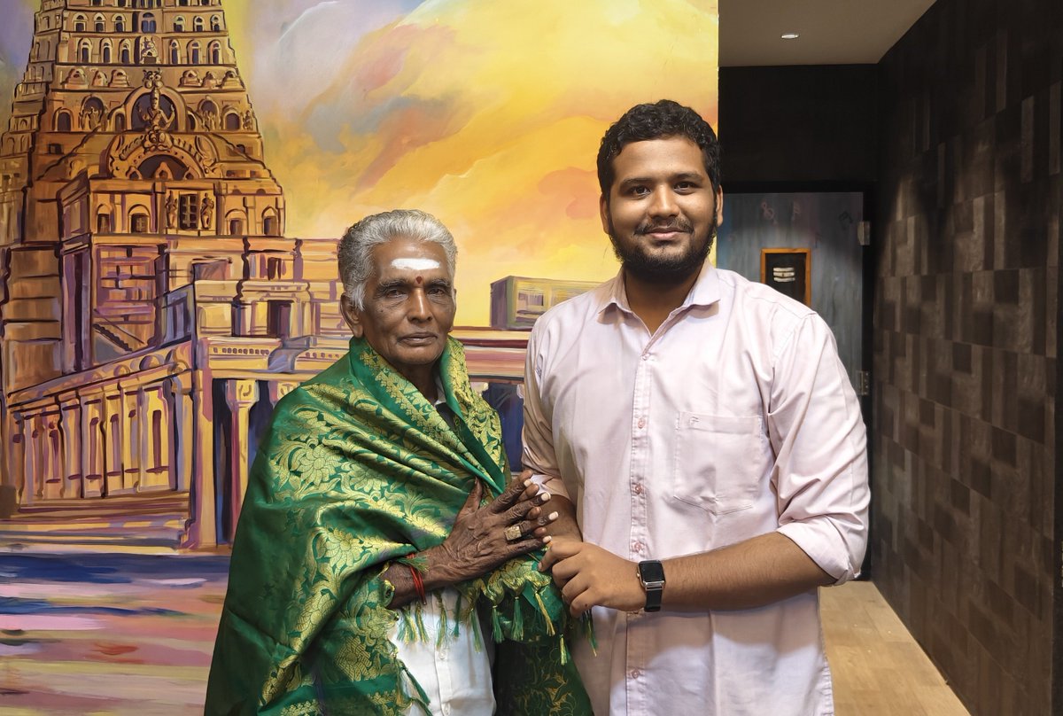KiranSrivatson's tweet photo. Honoured to host the first ஓதுவார் to recieve Padma Shri award Thiru. Thiruthani Swaminathan avl today on @pesutamizhapesu https://t.co/sSREdxXke9