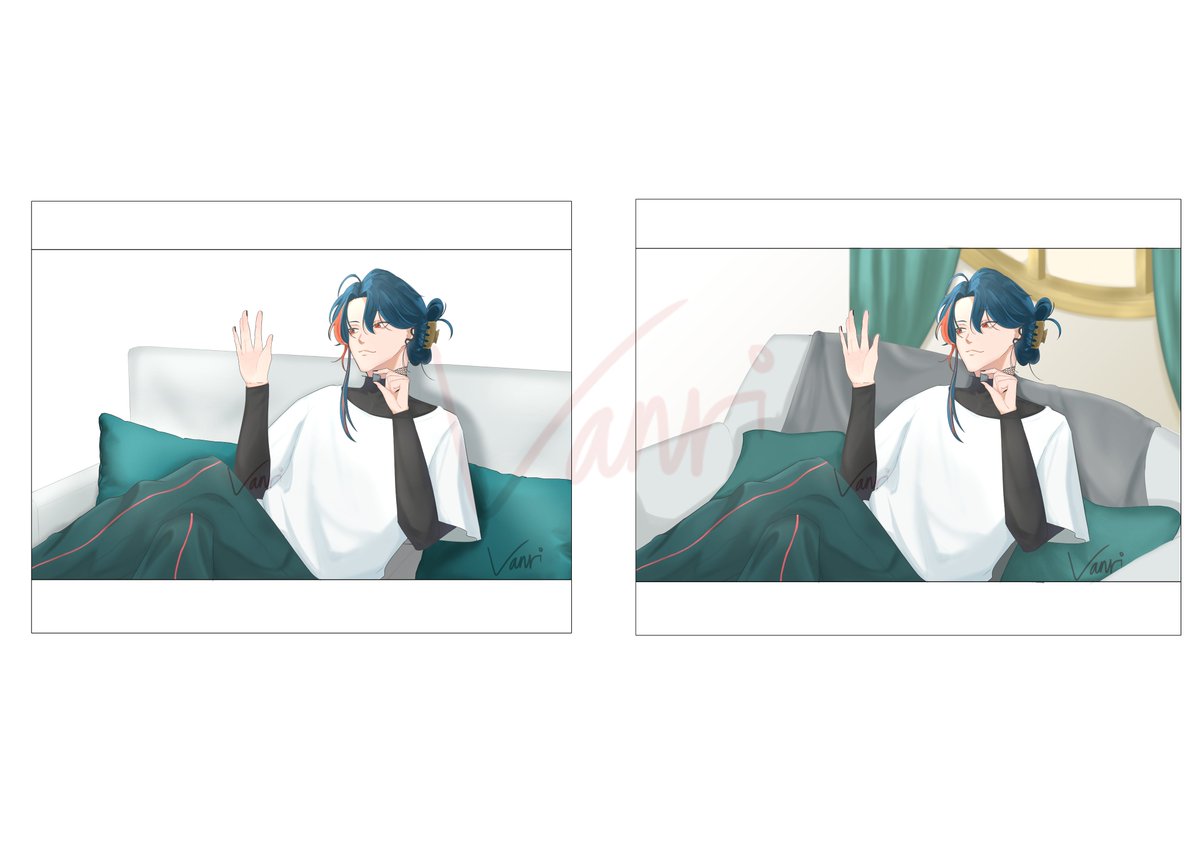 VanriWork010's tweet photo. sebenarnya ada 2 percobaan gambar BGnya 
ini perbedannya, sebelah kiri pakai free asset dari csp sebelah kanan gambar sendiri 

hasil ini menyadarkan gue.. kalau selama ini gue terlalu fokus buat gambar karakter, pose, dll. 
Sampai-sampai gambar BG gue sepayah ini wkwkwkw https://t.co/R6v1BR5v92