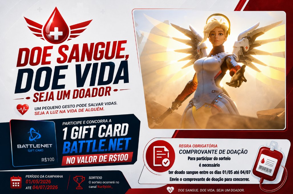 Kurtyzin_'s tweet photo. Sorteio de um GIFT CARD de 100R$ da battle net.
Regras abaixo https://t.co/HrggiTW4S0