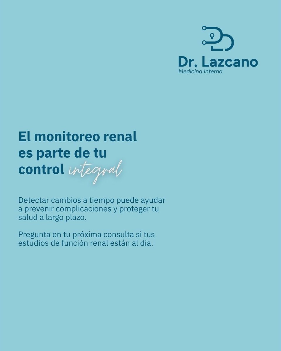 lazcano_dr's tweet photo. Si tienes diabetes, tus riñones necesitan vigilancia constante. 🫘

Estas son las pruebas que deberías tener al día y cada cuánto hacerlas.

👉 En tu próxima consulta médica, pregunta si tienes estos estudios al corriente. Detectar el daño a tiempo puede marcar la diferencia. https://t.co/9ZxlLDU6hE