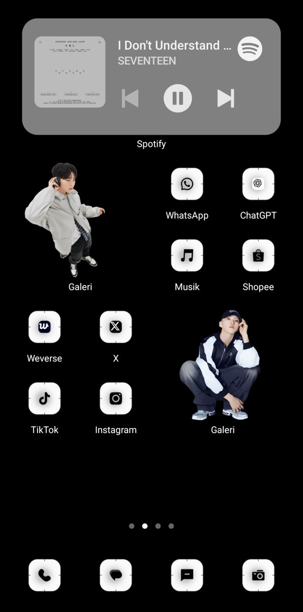 chii17t's tweet photo. Siapa yang suka otak atik homescreen? Guaa ☝🏻😭 https://t.co/6aNxs9L7cC