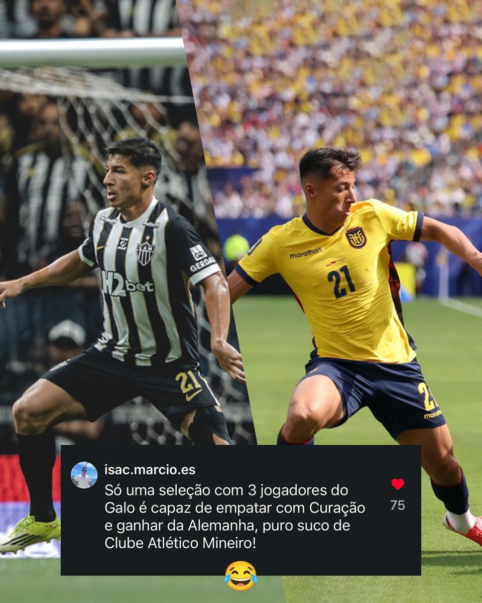 cam1sado2e's tweet photo. Não tem jeito, isso é GALO. 😂😂😂🐔

📸 Getty Images North America | Pedro Souza | Atlético https://t.co/mo8XPVJnsI