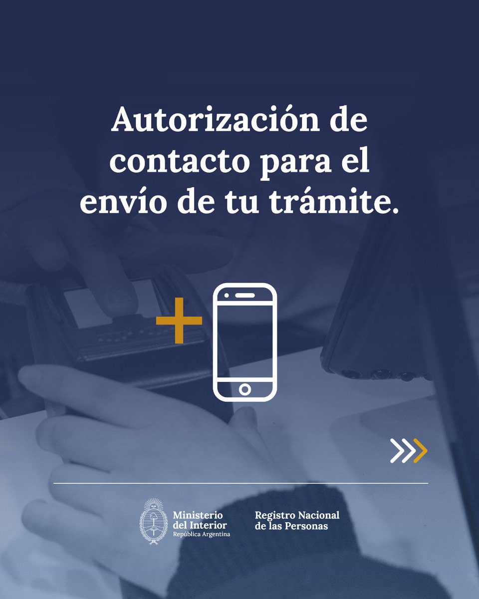 renaper_ar's tweet photo. Al realizar tu trámite, recordá que podés autorizar al Renaper a compartir tu información de contacto con el correo postal.
De esta manera el correo podrá comunicarse directamente con vos para informarte que el trámite se encuentra en camino. https://t.co/QauQYcH32y