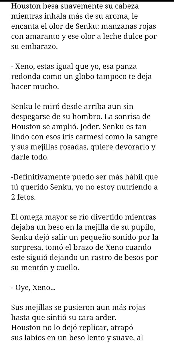 matthew24sweet's tweet photo. ¿Alguien dijo un Fanfic StanXenSen? ✍️🏻✨️

Porqué no me he encontrado una historia donde Senku y Xeno omegas estén embarazados y se den amor? ✖️🚀

Es un delito que no lo hayan escrito antes 😭

#Xensen #Stanxen https://t.co/GSICaWsbiu