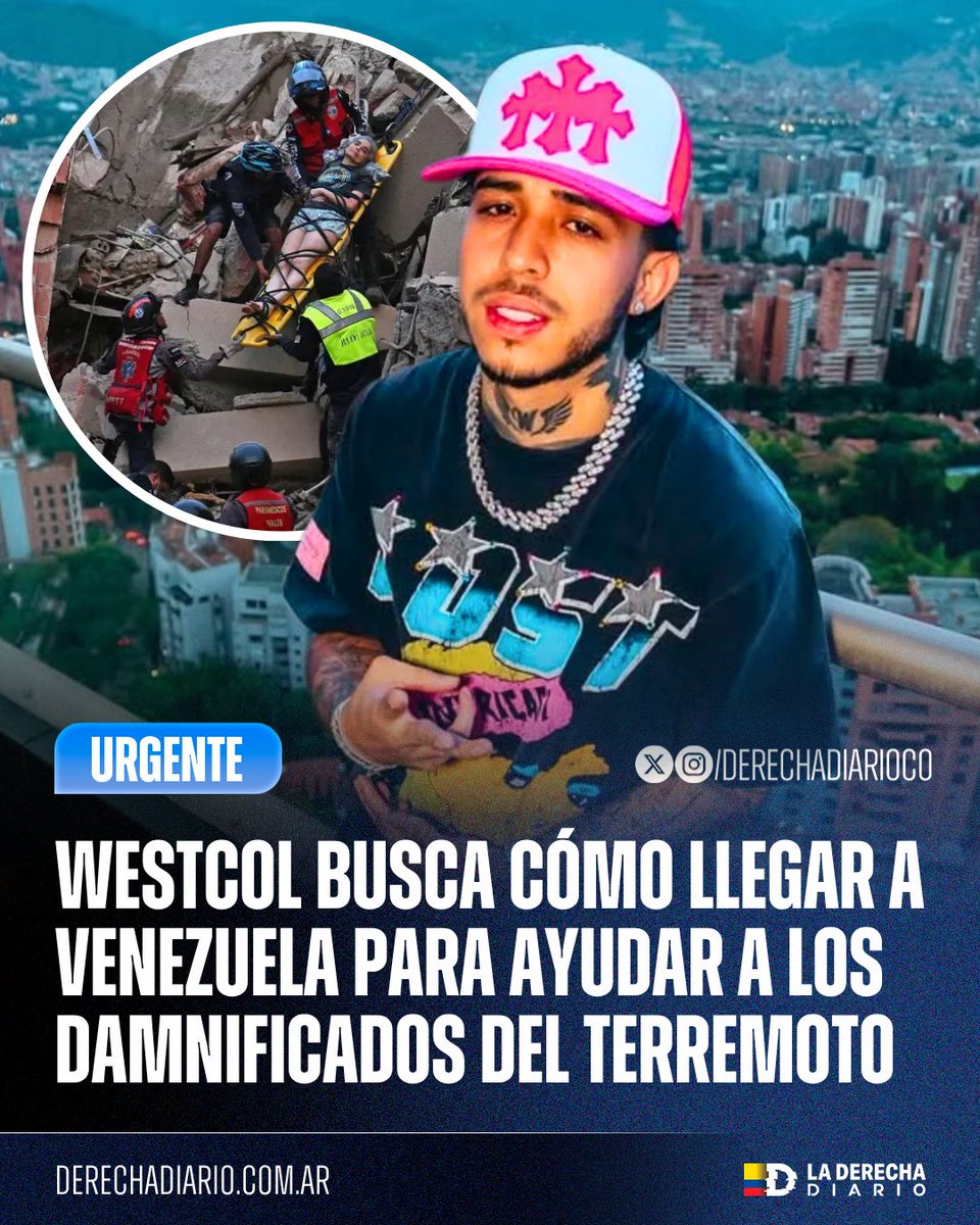 DerechaDiarioCO's tweet photo. 🚨🇨🇴🇻🇪 | TIPAZO: El streamer @WestCOL anunció que busca la forma de llegar a Venezuela para apoyar a los damnificados por el devastador terremoto y donar todo tipo de suministros a las víctimas.

"Estoy buscando vuelos privados para viajar a Venezuela y hacer streaming desde allá... realmente quiero ir para aportar haciendo difusión y donando todo tipo de suministros".