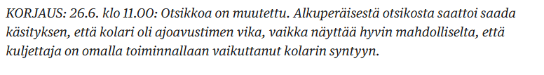 Turbaani2's tweet photo. @JukkaLepikko Luin artikkelin. Onpa räikeää tiedon vääristelemistä ja lukijan ohjailua valheellisesti. Sitten viimeisellä rivillä lukee koko farssin jälkeen kuvan teksti.

Tarina 100% ohjailee lukijaa valheellisesti uskomaan törmäyksen syyksi FSD. Jos et lue aivan loppuun asti, olet huijattu https://t.co/NTpzUagfDg