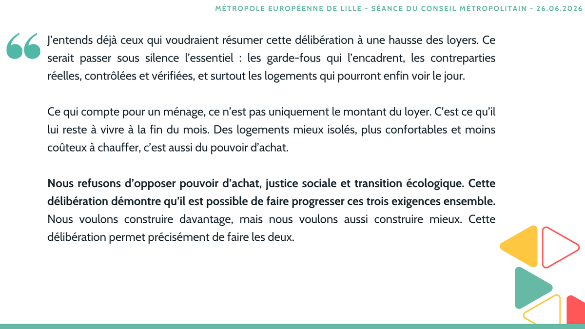 MPC_MEL's tweet photo. @vbaledent est intervenu au nom du groupe @MPC_MEL  pour rappeler notre volonté de soutenir la production de logements abordables en activant pleinement les leviers dont dispose la Métropole https://t.co/GLVLyEnP9i