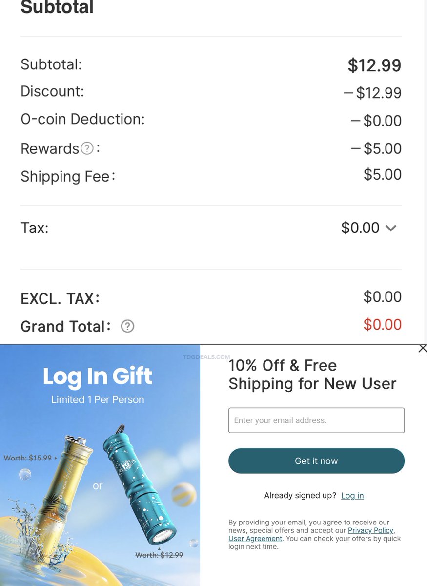 thedealsguy_'s tweet photo. FREE FLASH LIGHT 

1. Go here: https://t.co/bnYMQQfCjT

2. Wait for free flashlight pop up type in email.

3. When they email you, click the button to open the website (it will make you make an account). Verify you account in this same step

4. Go to cart checkout

#ad https://t.co/8oxQgH13Cc