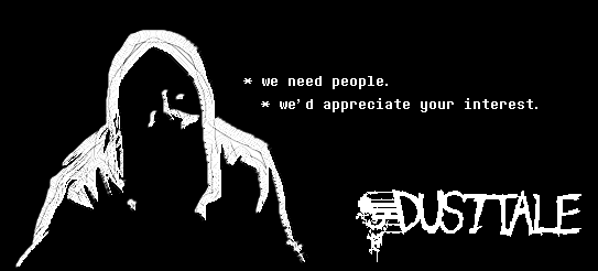 C0RESYNC's tweet photo. we're currently recruiting team members, especially spriters for the semi official dusttale game project.

if you're interested, we'd love to have you apply!

https://t.co/A09110RoSx

> art by @SirSeiSiro   #dusttale https://t.co/ERUsOaugVD