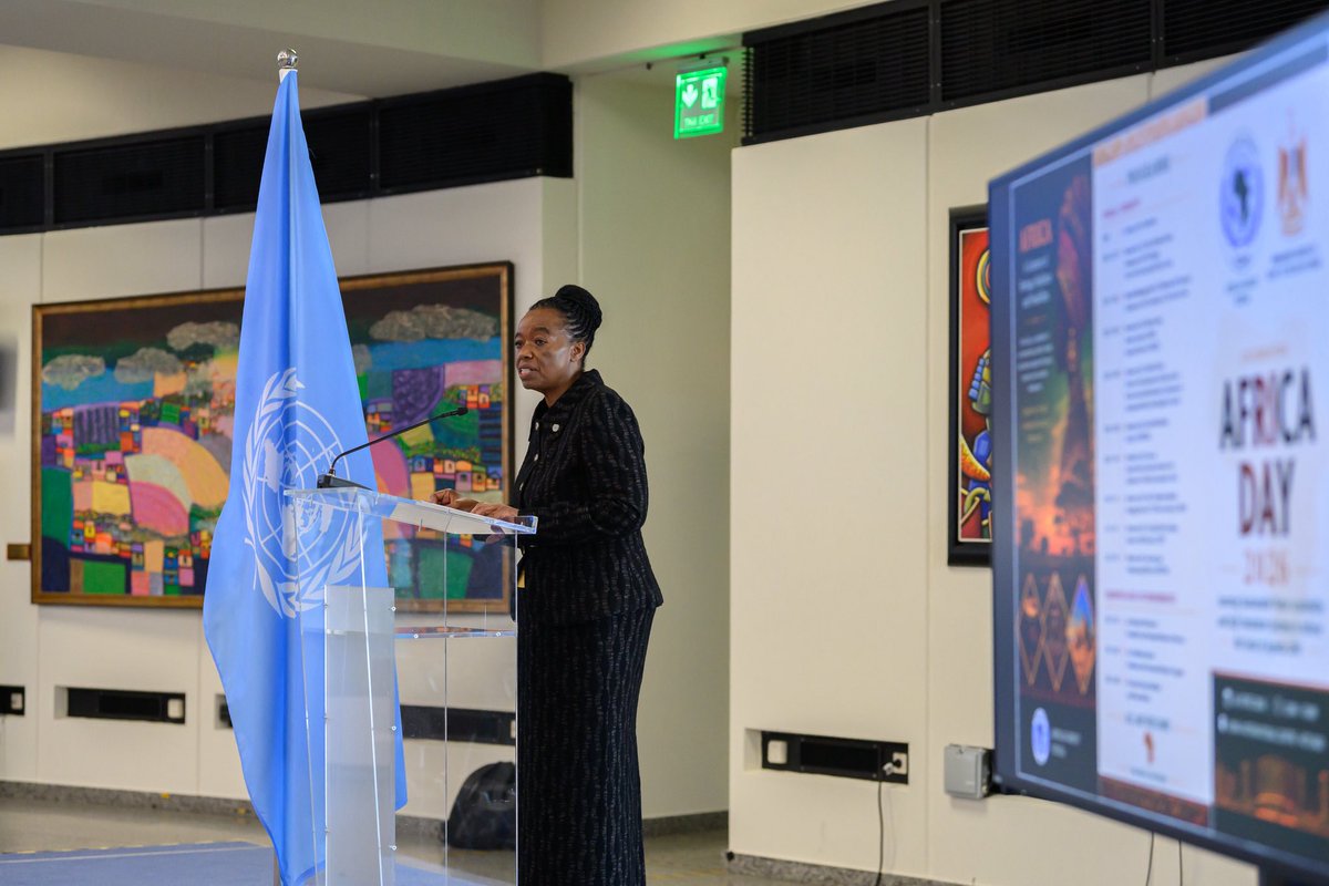 Monica_Juma_'s tweet photo. I was delighted to commemorate #AfricaDay among the #UNinVienna community and friends.
 
Focused on the value of water and sanitation for safety, health, development and prosperity, the event aligns the African Union agenda 2063 to the UN SDGs. The provision of water is an empowerment agenda, a rights issue especially for women and girls, a productivity issue, an  environmental sustainability issue, a dignity issue, and a safety and security issue.  
 
I took the opportunity to highlight @UNODC’s important work  in improving access to water, sanitation and hygiene in prisons settings across the African continent.
 
This work has led to tangible benefits, including fewer outbreaks of disease, sustainable availability of water, and greater dignity for people who are often invisible in public policy discussions.
 
Every investment in water and sanitation is an investment in the Africa we want - an Africa that is healthy, prosperous, and that leaves no one behind.
 
Happy Africa Day, Vienna!