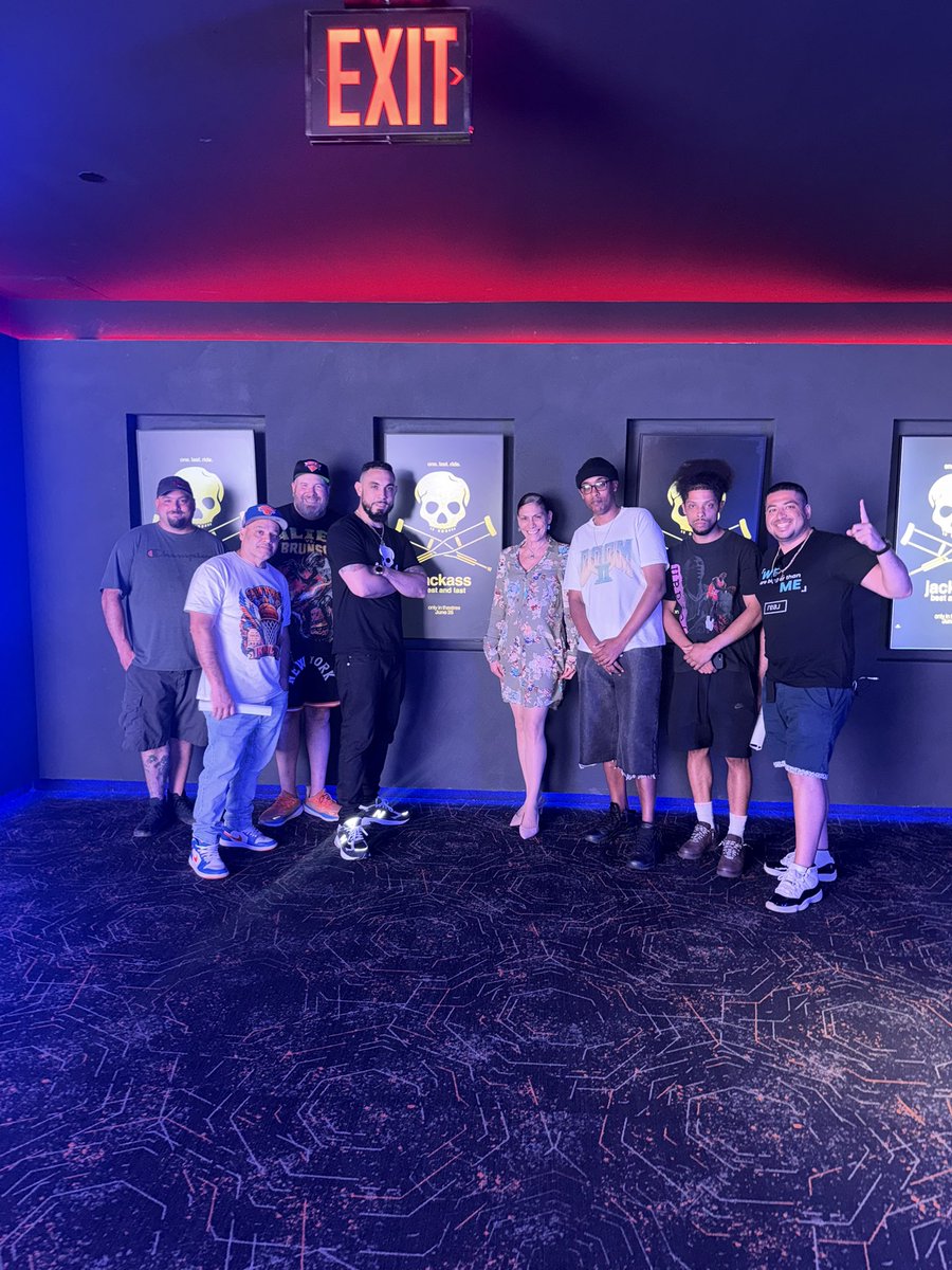 jaygarcia118's tweet photo. She’s a tear tonight 😢 Can’t believe i hosted the screening of @jackass at the @regalmovies for @paramountpics !!

It’s crazy i went from acting like these guys and pretending i was on the show as a kid &amp; 2026 im here hosting the screening of there last movie.
#jackass #steveo https://t.co/ArSzuhAgpN
