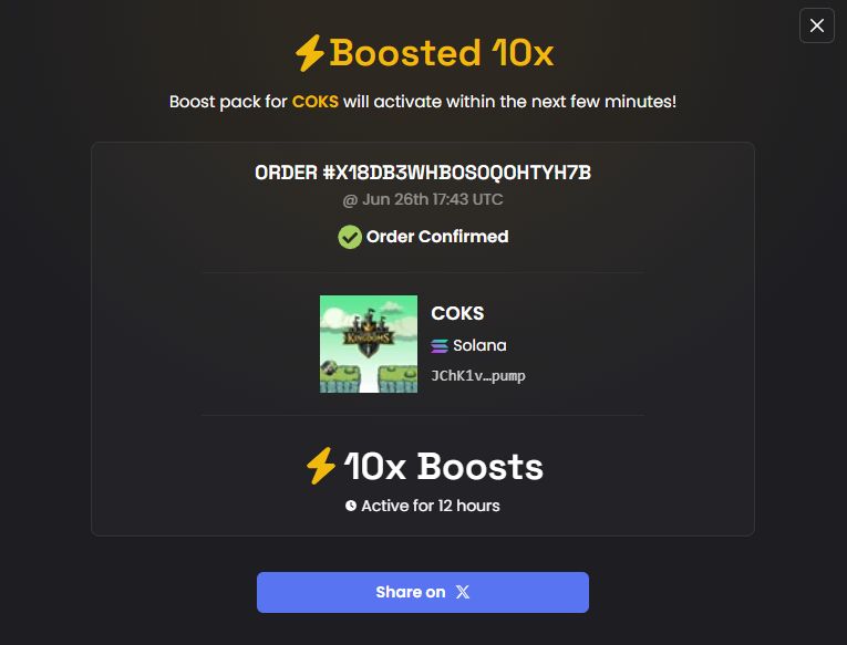 cok_fun's tweet photo. Got some boost!
Thank you for the support!

$COKS everywhere 😂 https://t.co/wp6jQOls5J