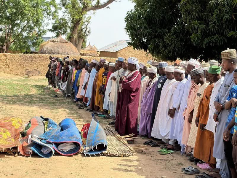 iambabangida_'s tweet photo. Today June 26, 2026, the funeral prayer was offered for the 15 people killed by bandits in Sado town, located in Talata Mafara, Zamfara State. https://t.co/yvfTmoH0Xb