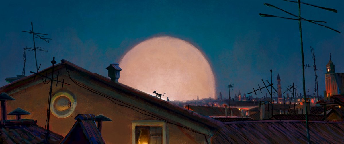 DisneyStudiosLA's tweet photo. Con la luna como testigo 🌕

Descubre el nuevo arte de #Gatto, de Disney &amp; Pixar. Solo en cines, marzo 2027. https://t.co/zSVG53z2Zn