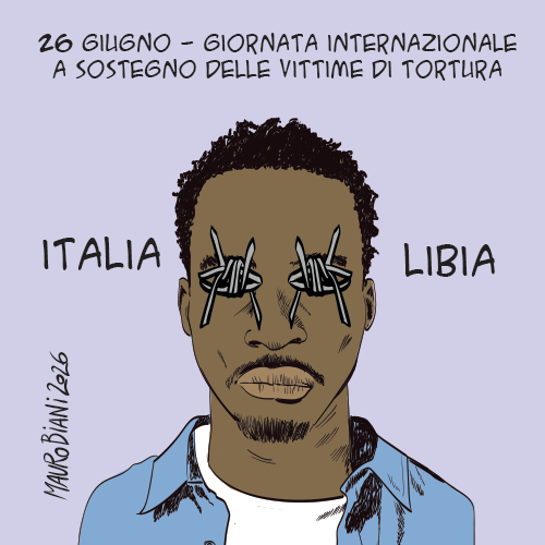 maurobiani's tweet photo. #Taglioalto Giornata internazionale a sostegno delle vittime di  #tortura
#Italia #Libia
Oggi per @ilvenerdi https://t.co/95Z6hoIblY