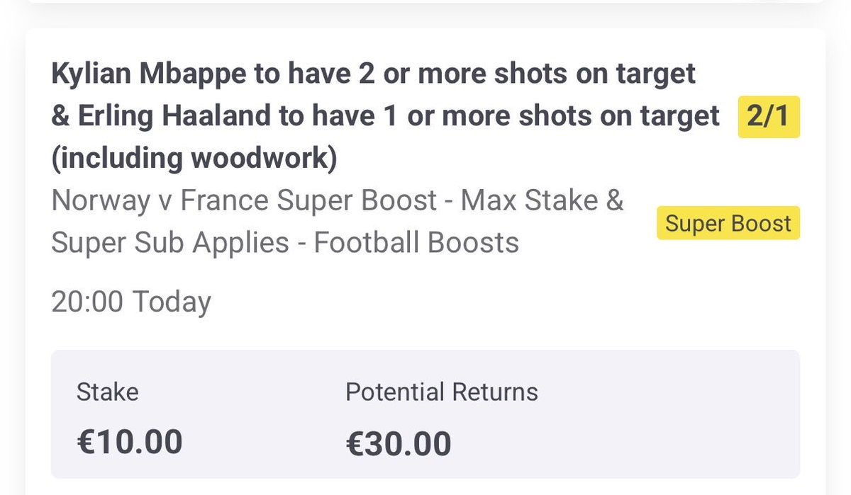 PhilipPunts's tweet photo. @AskPaddyPower Haaland’s not starting &amp; no option to cash out. Will the super boost be voided?? https://t.co/hKW2pdCL8T