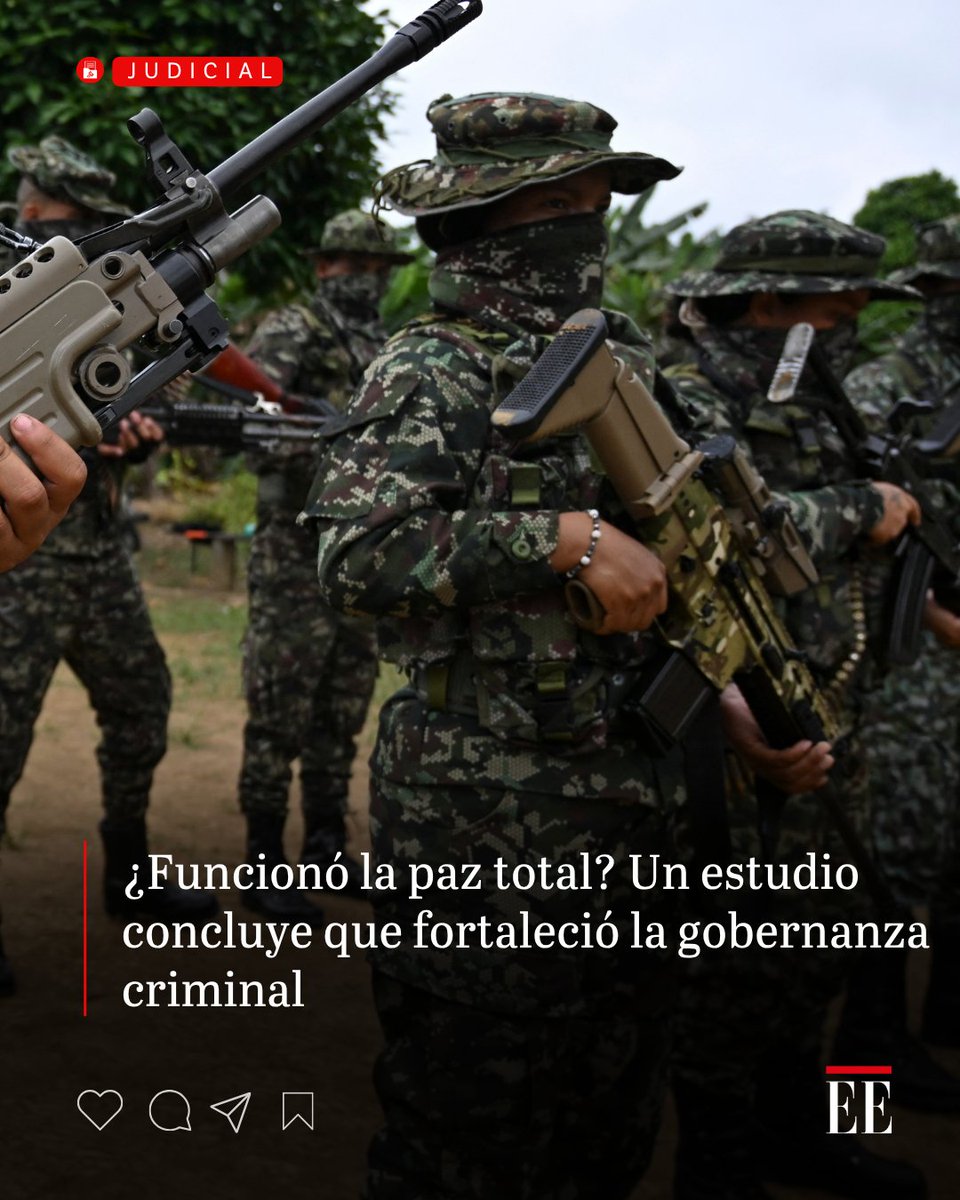 elespectador's tweet photo. Una investigación de la Universidad de los Andes concluye que los ceses al fuego facilitaron la expansión del control territorial de los grupos armados y dispararon la extorsión, el reclutamiento de menores y las amenazas. 👉 https://t.co/Yj5zA41x25 https://t.co/FjvjZZl9AX