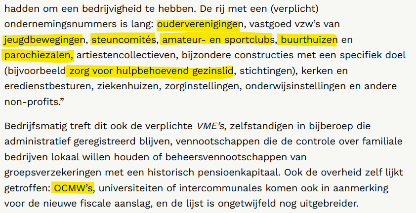 RomboutLuc's tweet photo. Een belasting op het hebben van een ondernemingsnummer. 

Belasting op verenigingen die niéts van commerciële activiteiten hebben, ... blijkbaar zelfs ouderverenigingen.

oh god ... https://t.co/rev77VFbWh