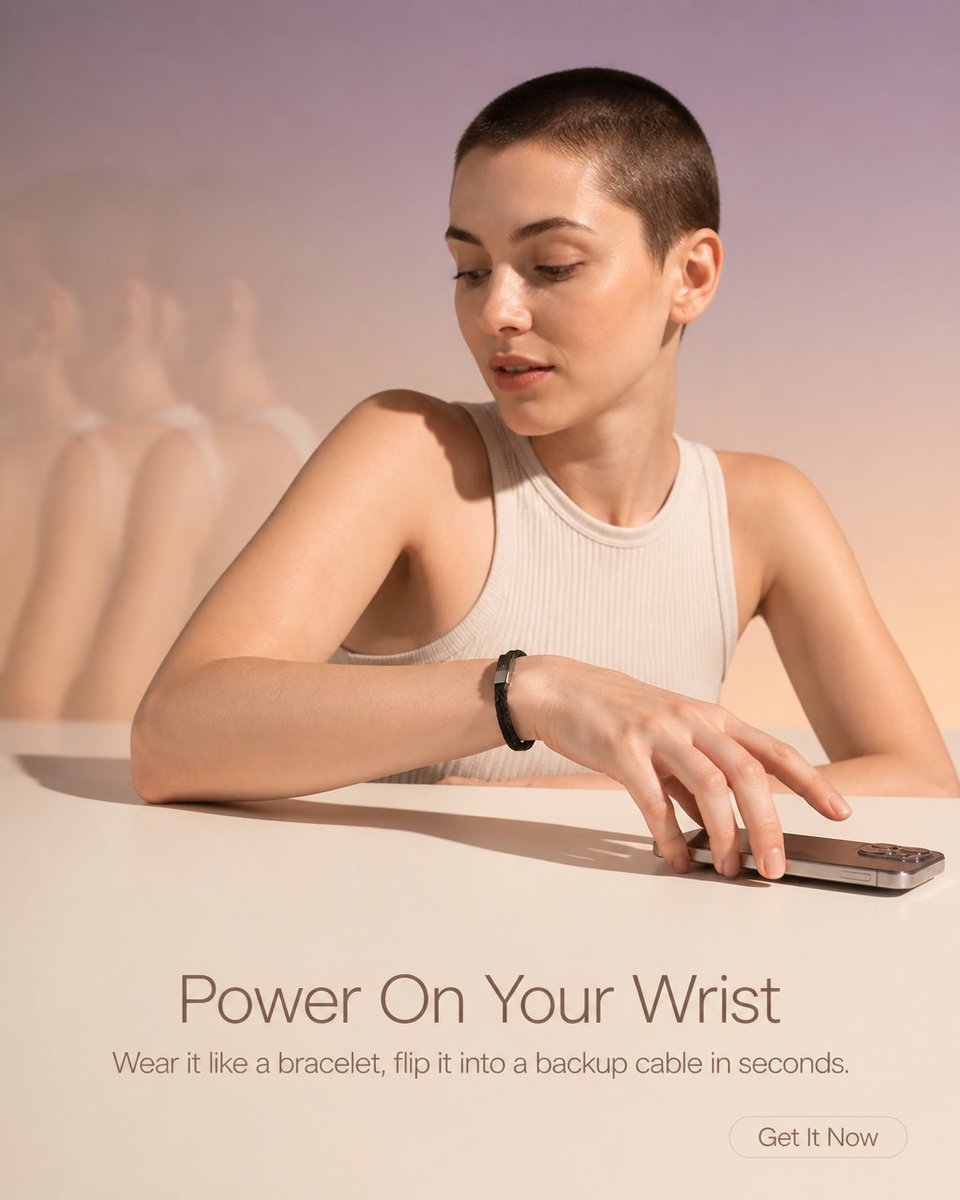 MandotosInt's tweet photo. Charge on the go with our Bracelet Charger — a stylish USB-C/Micro charging cord you can wear! Slip it on, plug in, and power up without the mess. Wrist-ready convenience that looks great and works fast. #Gadgets #Fashion https://t.co/TJfIcGITth https://t.co/FcULwkJ7BN