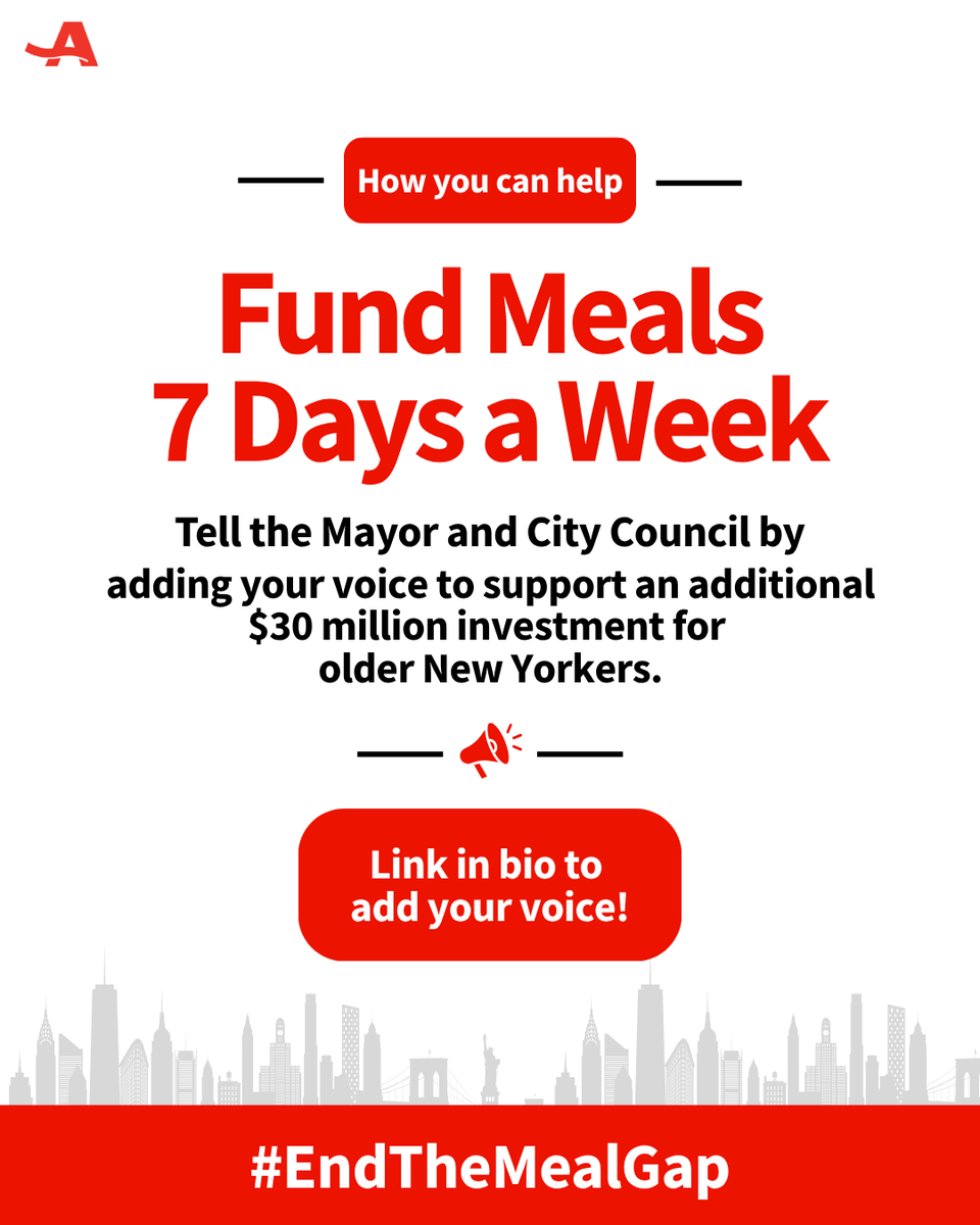 AARPNY's tweet photo. ⚠️ Weekends aren’t an excuse; hunger is 24/7. 🍽️

Fully fund home-delivered meals, 7 days a week.

👉@NYCCouncil and @NYCMayor-make it happen in the budget. 🏛️

✊ Act now: https://t.co/uvw8M0NlKn https://t.co/RbqE090YNu