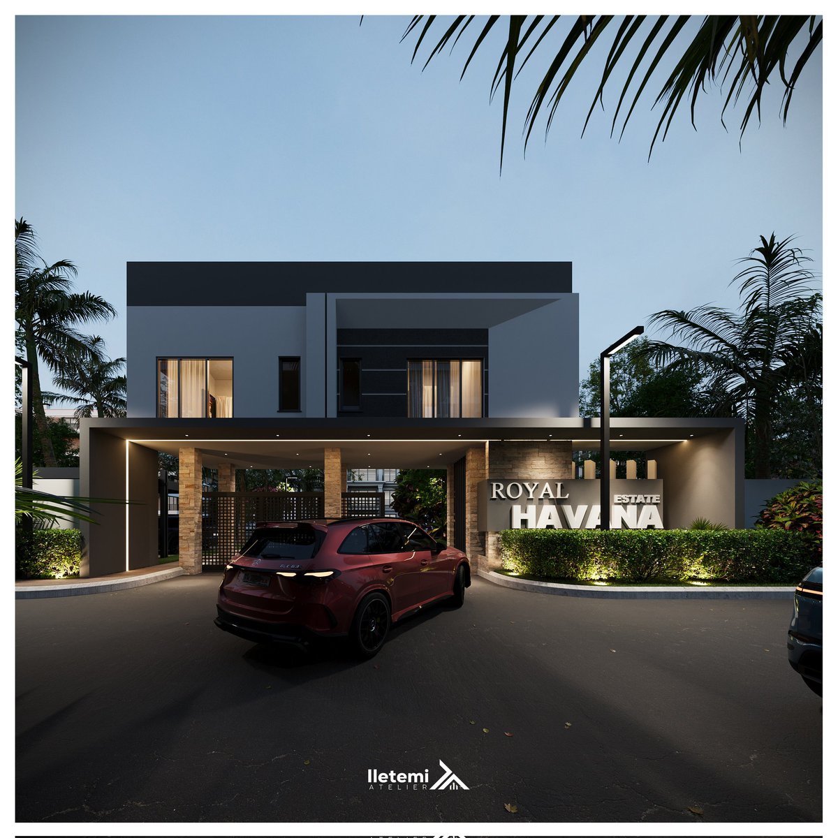 Temichitect01's tweet photo. Daylight fades, the entrance takes on a new identity.

Because great architecture doesn't disappear at night, it shines.

Inspired by Vision. 
Defined by Iletemi Atelier https://t.co/4jggmnIi3p