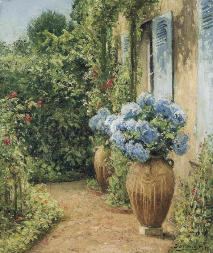 ArtGuideAlex's tweet photo. A Sunlit Garden #WilliamDidierPouget https://t.co/HqnZwJyrS5
