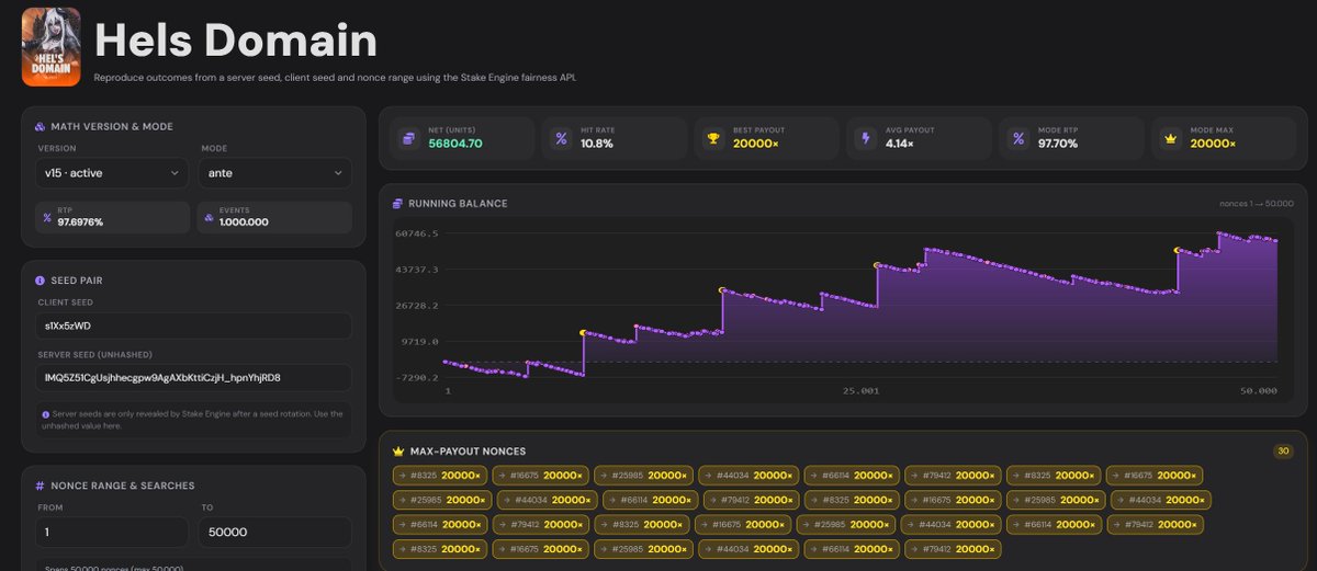 XoxGenerat24388's tweet photo. difference between my base bet and ante bet seeds on hels domain game, there was a absolute goddest god seed on ante but I always played in base bet and got brutally fucked ☠️ #valkyriestudios #stakeengine #slots #stake https://t.co/GJhq0nIHmA