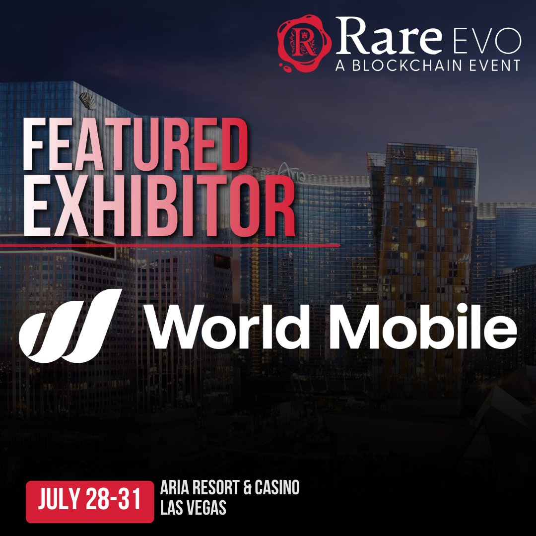 RareEvo's tweet photo. We're excited to welcome @WorldMobileTeam as a Featured Exhibitor for Rare Evo 2026.

Meet their team...live in Las Vegas this July 28-31. https://t.co/mBWG6U8fyR