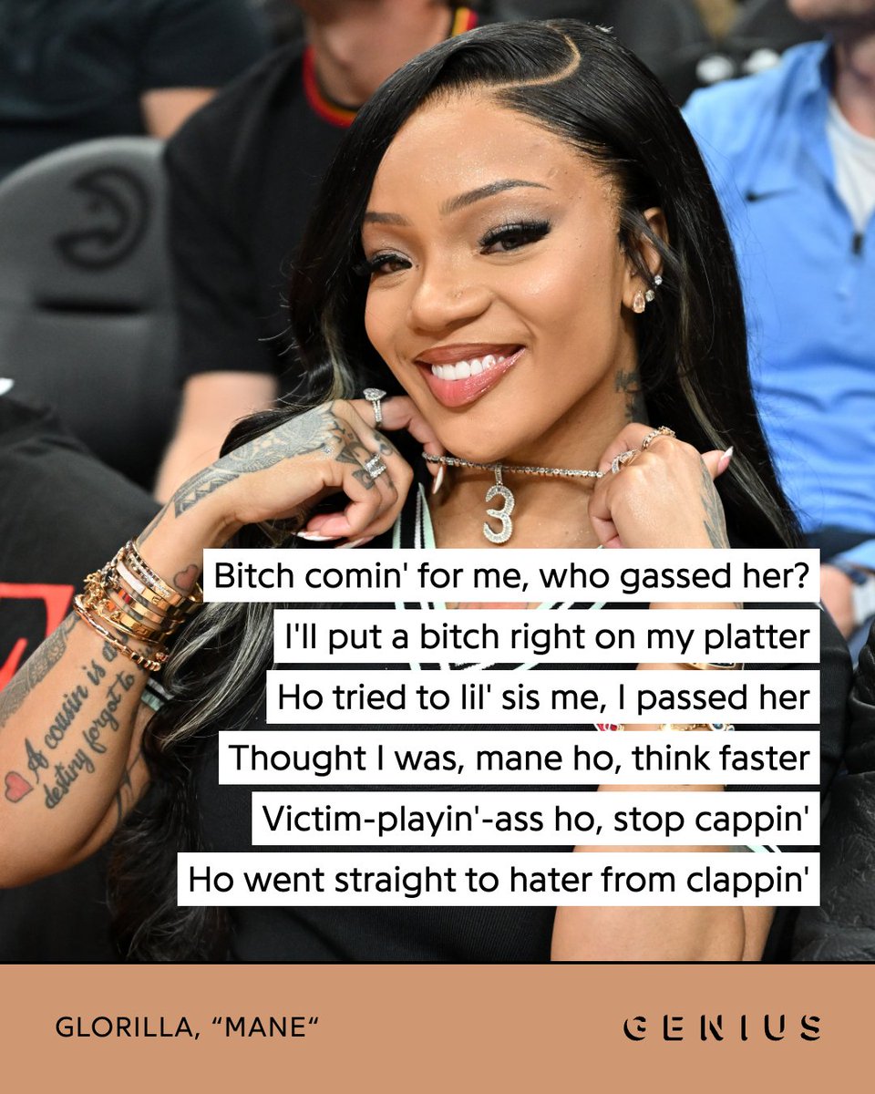 Genius's tweet photo. these glorilla lyrics from her new pooh shiesty collab have been causing quite the stir online 👀 

who do you think these bars are for? https://t.co/mpSBOQwCLb