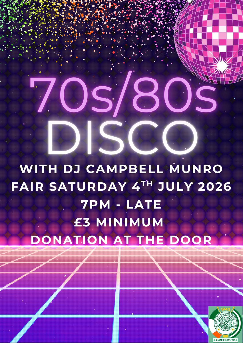 GreenockCeltic's tweet photo. No tickets required, just a donation at the door.🕺 https://t.co/jCUgeC5nT3