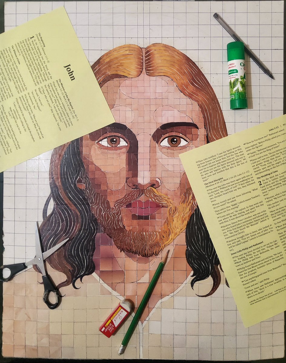 Minas_Sanim's tweet photo. #Mosaic #Jesus ...in progress 10 https://t.co/VXxmyxUHf4