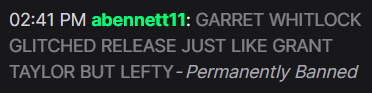 MillsTwitch's tweet photo. I'm not going to tag you, but you I'm going to say it publicly:

People are complaining because you won't talk to them, SDS. And the person modding the chat - you should know better than to ban non-toxic comments like this.

Speak to your community, don't ban complaints. https://t.co/wpxvCGEqev