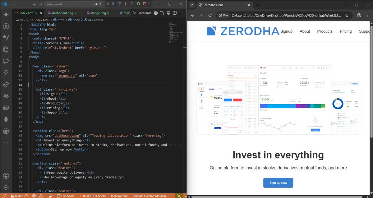 datboi_aayu's tweet photo. Day 18 of Learning React &amp; DSA

🔹 React
Revised the "useEffect" hook 

🔹 DSA
Learned bitwise operations:
• AND (&amp;)
• OR (|)
• NOT (~)
Understanding how data is manipulated at the binary level.

🔹 100xDevs
Built and completed the Zerodha landing page https://t.co/n0d8YzOI1X