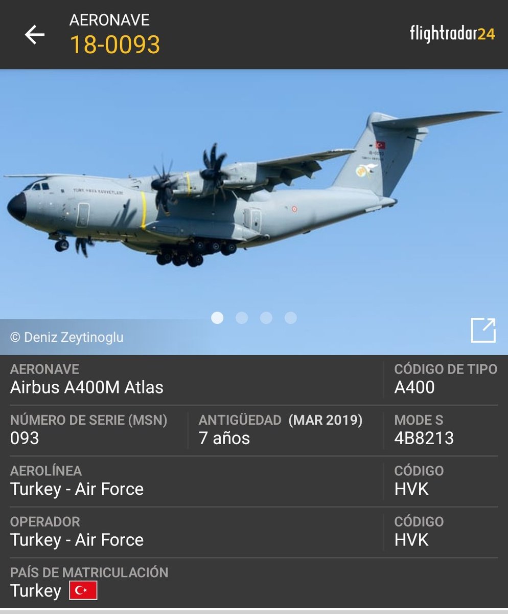 Arr3ch0's tweet photo. Fuerza Aérea de Turquía 🇹🇷 A400M Atlas registro 18-0093 con código de llamada TUAF900 haciedo escala en Porto 🇵🇹, ya listo para salir a su próxima escala en Espargos para luego continuar cruce Atlántico hacia Venezuela. https://t.co/qgodF4Dp11